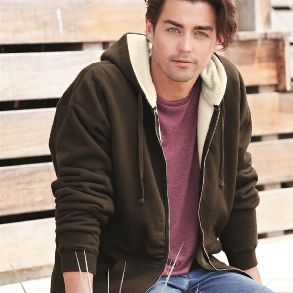 Men's Sherpa-Lined Full-Zip Hooded Sweatshirt Thumbnail