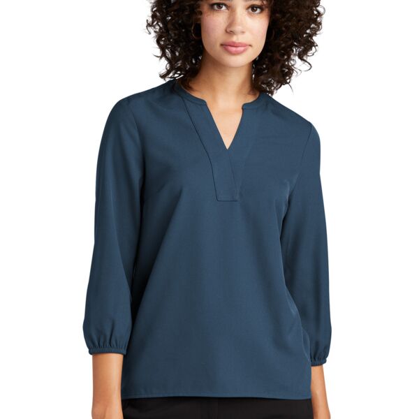 Women's Stretch Crepe 3/4 Sleeve Blouse - AF Thumbnail