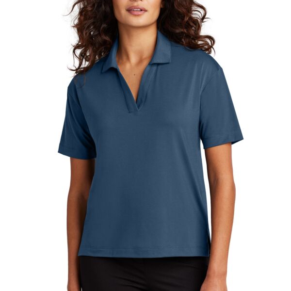 Women's Stretch Jersey Polo - AF Thumbnail
