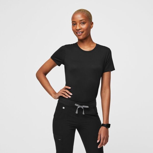 Women's Black Super Soft Shortsleeve Underscrub Thumbnail