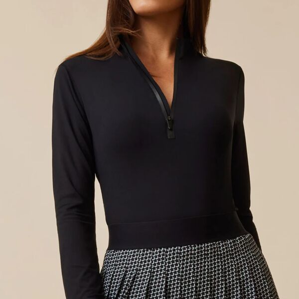 DOBI Greyson Halley Quarter-Zip II LS Black Thumbnail